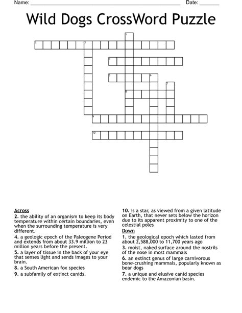 asian wild dog crossword